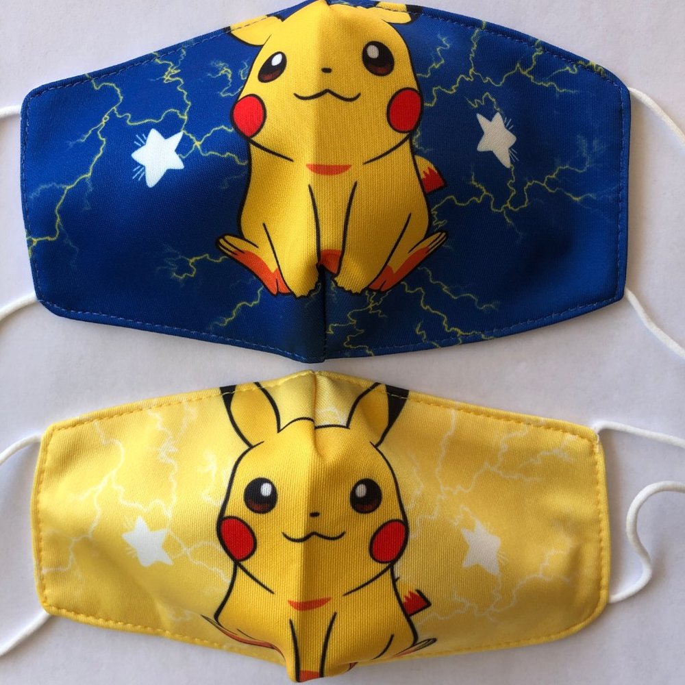pikachu pokemon kids face mask